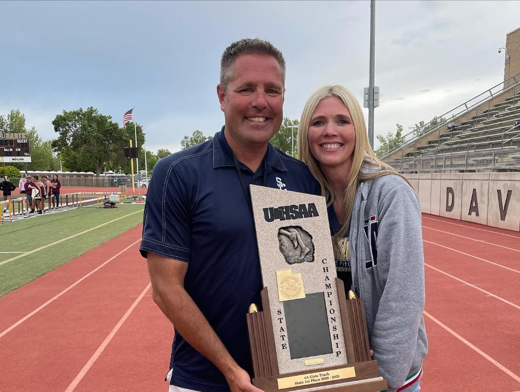 Justin Redfearn has been selected as the 2020-2021 UHSAA Girls' Track and Field Coach of the Year! This is out of EVERY school in Utah, every program! CONGRATULATIONS, Justin! What an honor for all of your hard work!