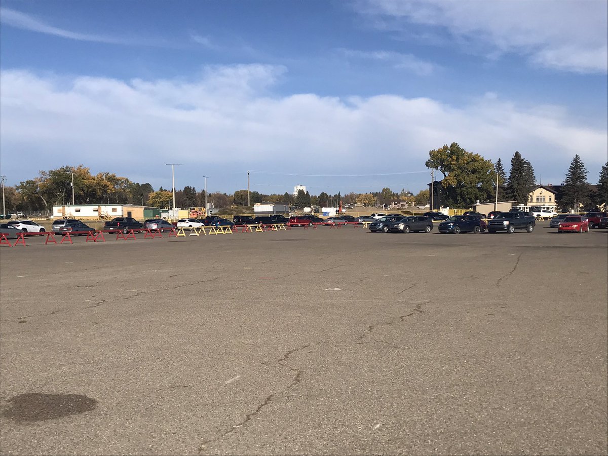 RickAndrews12's tweet photo. In and out in 15 mins at the drive-through voting stations at @YQLDistrictEX  Very slick! 

#yql #Election2021 https://t.co/HpLMGjGtl8
