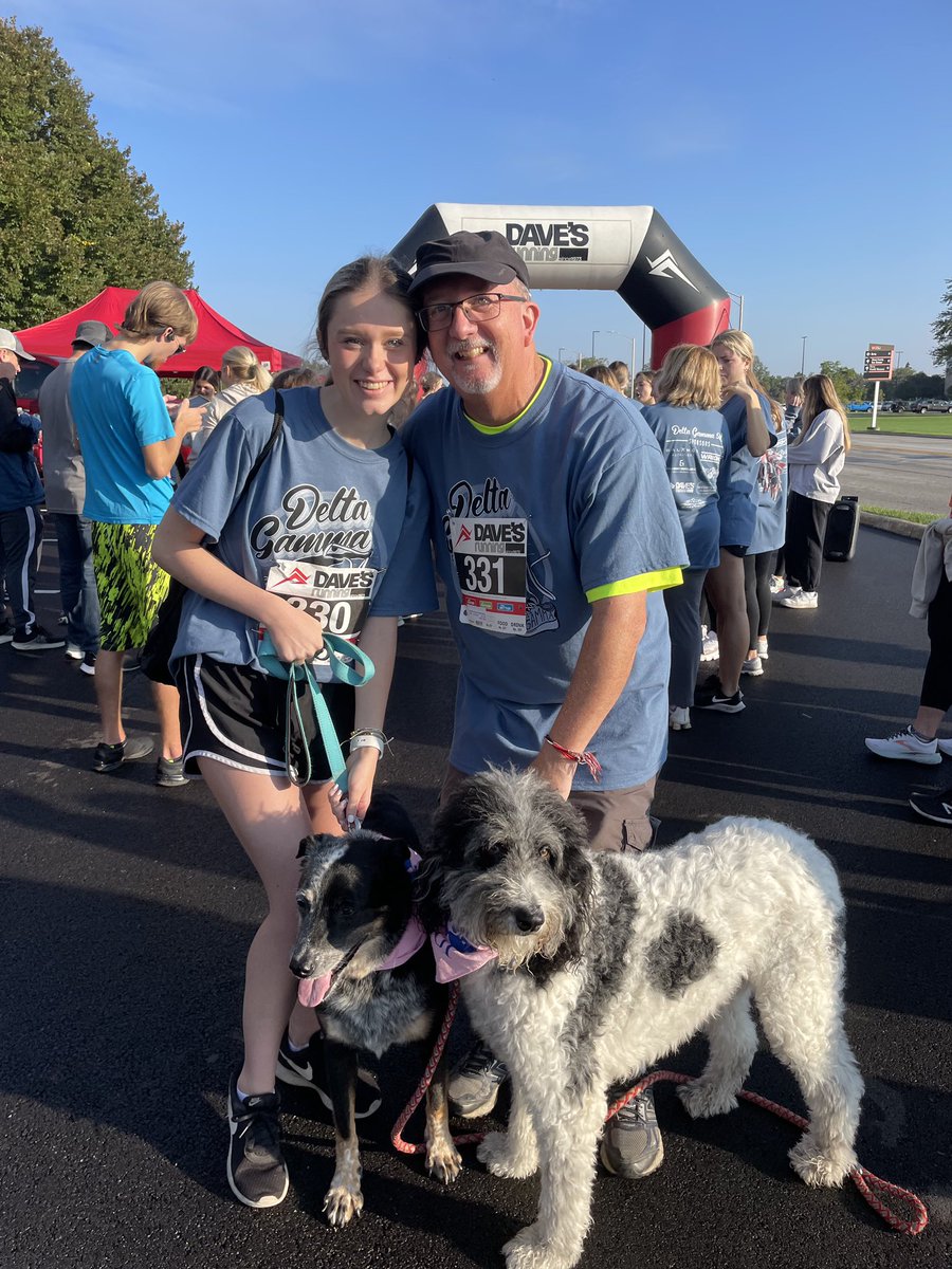 Ozzy_Giller's tweet photo. So this morning, I walked in @DeltaGamma_bgsu #AnchorsAway5k with @_annagiller, @hanzgoh and #TwitterlessSpy. Spy and I took 1st and 2nd out of 10+ dogs. @deltagamma @bgsu #DoGood #dogsoftwitter #DGDog #BGDoG https://t.co/9J4hYhNTNp