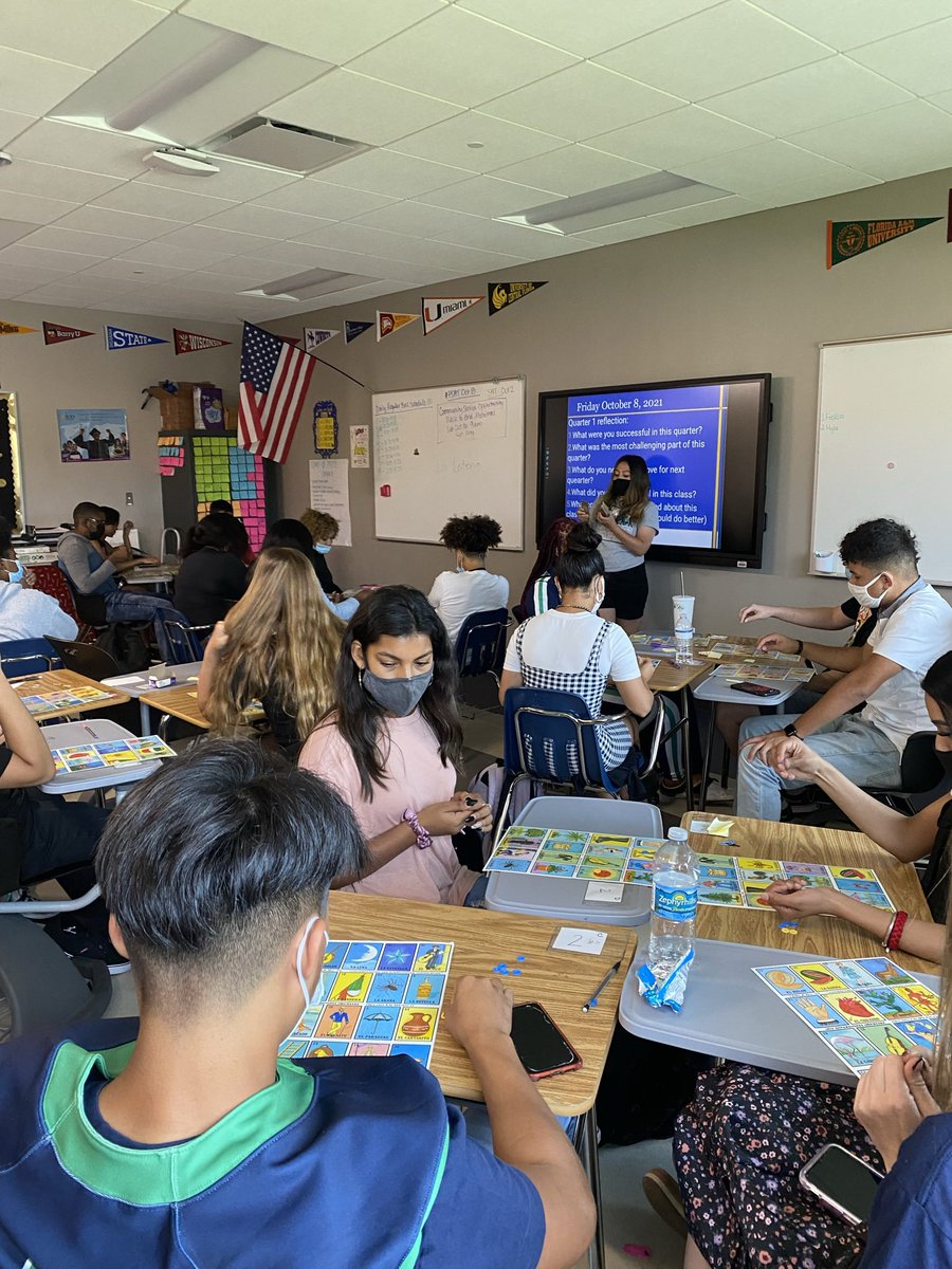 SeviBall's tweet photo. Quarter 1 reflections and @HCPS_AVID family Loteria to celebrate Hispanic Heritage month made for a great Friday @HCPS_SumnerHS https://t.co/78MsVdY8r0