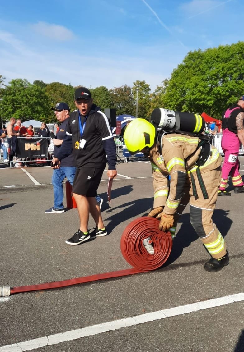 SuffolkFire's tweet photo. Day one of the British Firefighter Challenge @TeamGB_Fire complete 👇🏽

Some serious effort on display from all the competitors and a podium finish for our very own Alex Smith!🥉👏🏽 https://t.co/UOcImdJhNh