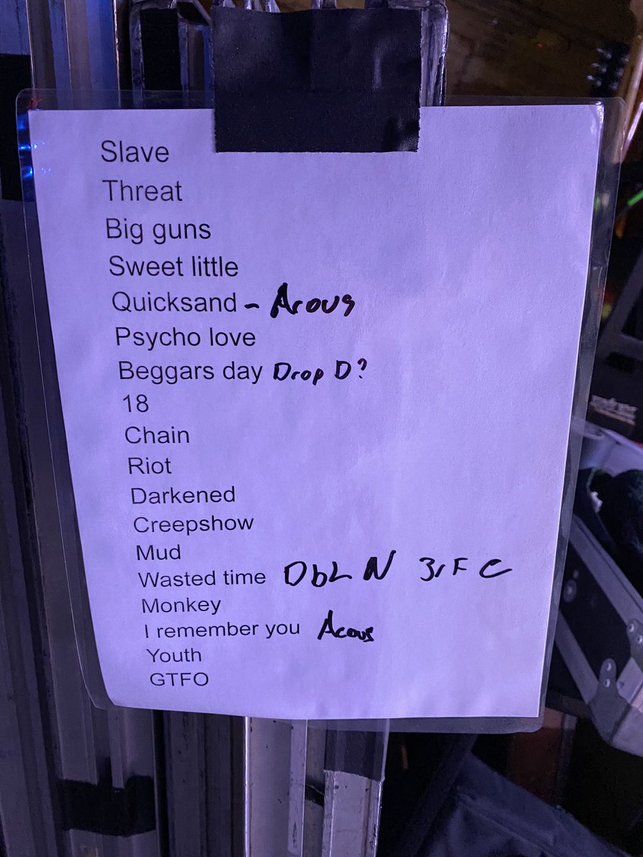 Set list last night <a href="/warehouselive/">warehouselivemidtown</a> <a href="/sebastianbach/">Sebastian Bach™️</a>