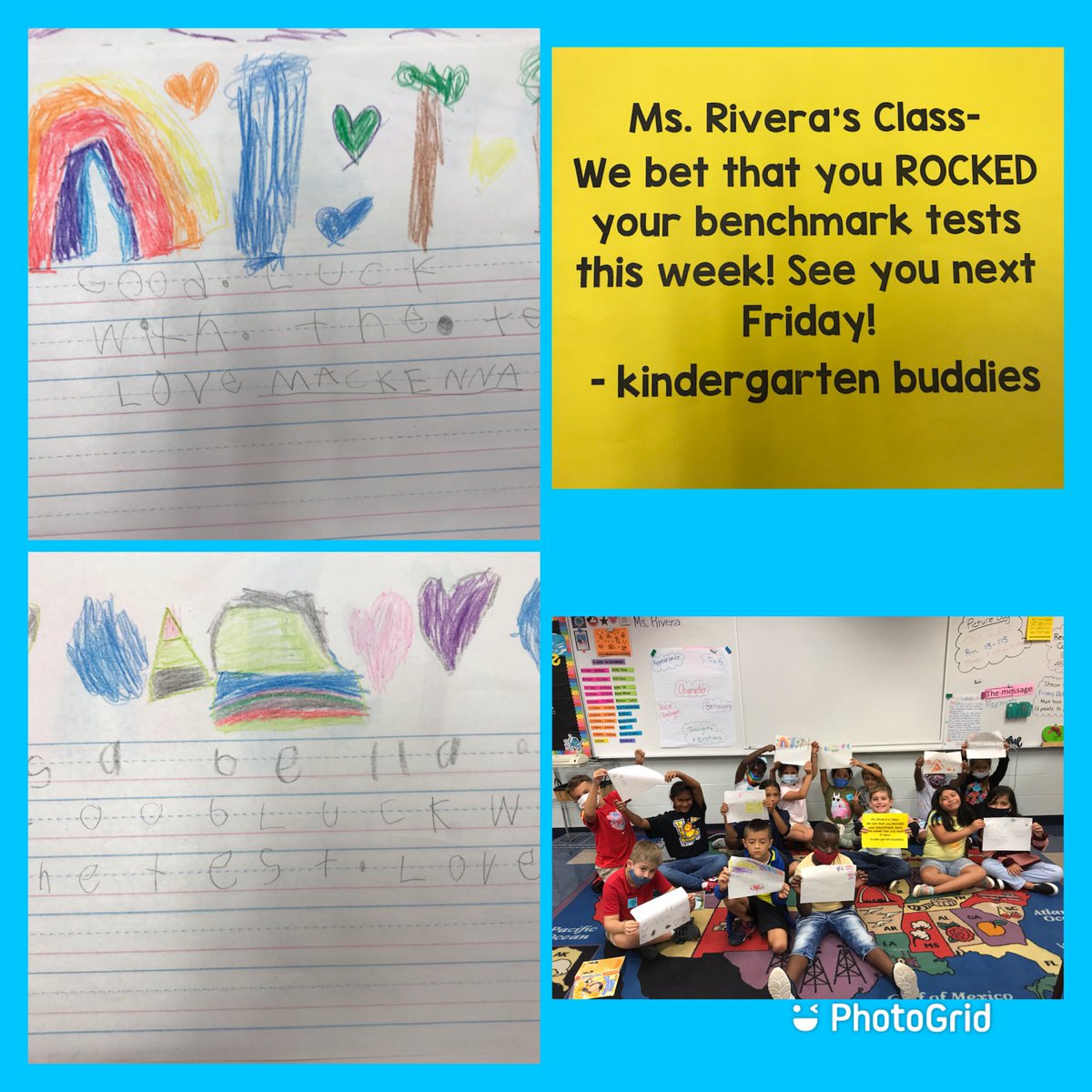 So thankful to our @MrsPalmerLES KinderCuties #BuddyClass for thinking of us during benchmark testing! @LelyLionsRoar #LelyLeaders We loved all of their letters! @collierschools #LeadByExample #LeadWithLove #OnOurWaytotheTop