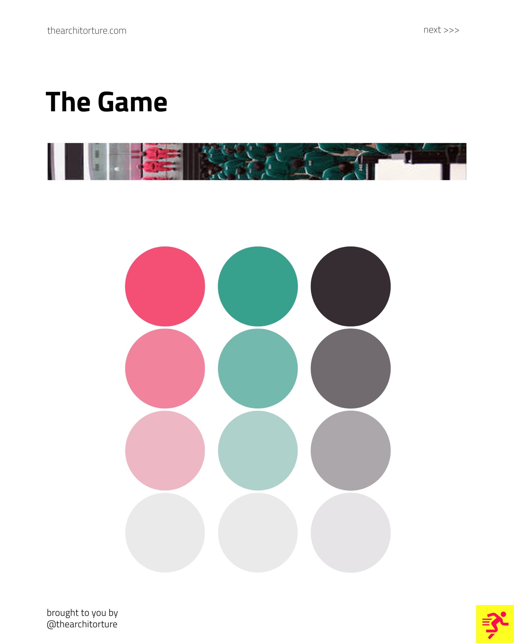 the architorture on Twitter: "So... I made the Squid Game color ...