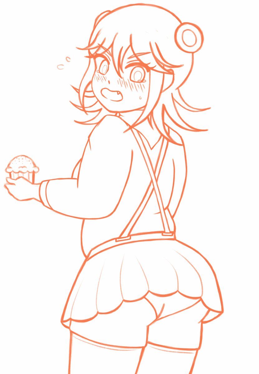 "E-ehh!? HEY, WHEN THE HELL DID YOU GET HERE!?"

She was seen at the most awful timing, right when she was looking at herself on how much she had bloated. She would immediately turn herself to face him right after, glaring while her cheeks were flushed from embarrassment.