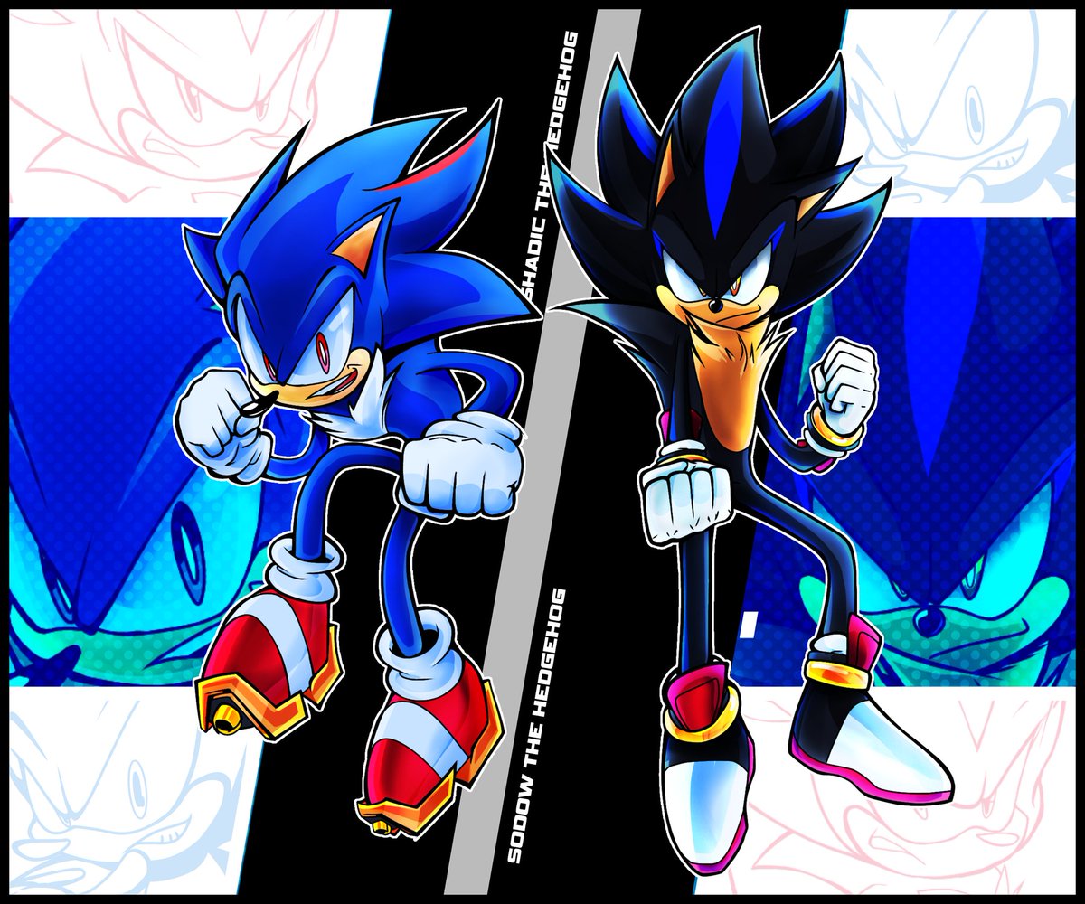 Nibroc.Rock on X: The new Sonic and Shadow fusion is meant to be the  Gogeta to Shadic's Vegito, I've thought of maybe a name like Sodow or Sosha  but I can't decide