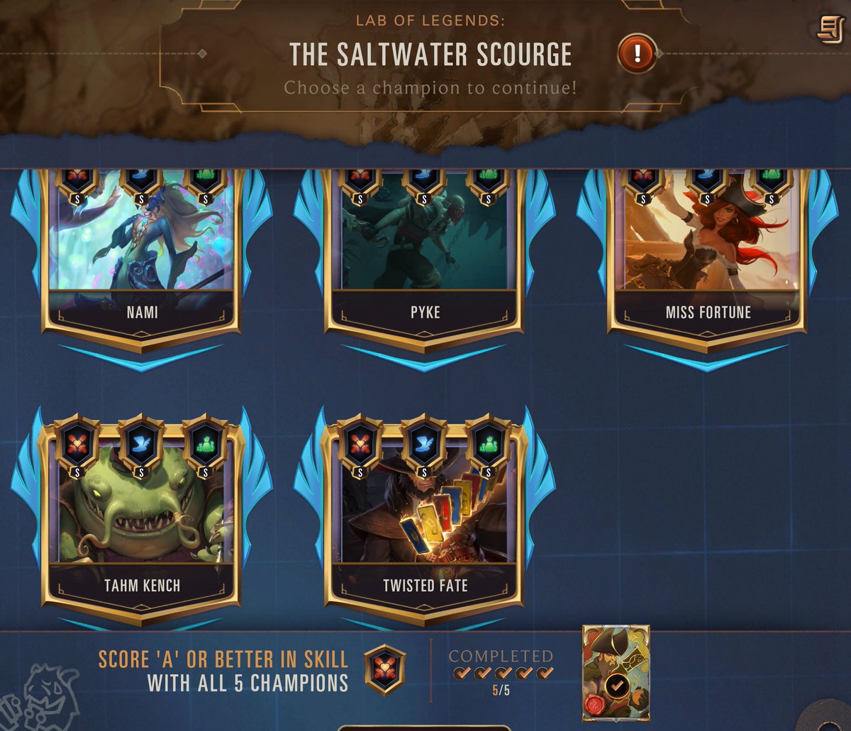 AaamBaaam's tweet photo. S's across the board! #LegendsofRuneterra #LabofLegends #SaltwaterScourge https://t.co/0w4qMxnoak