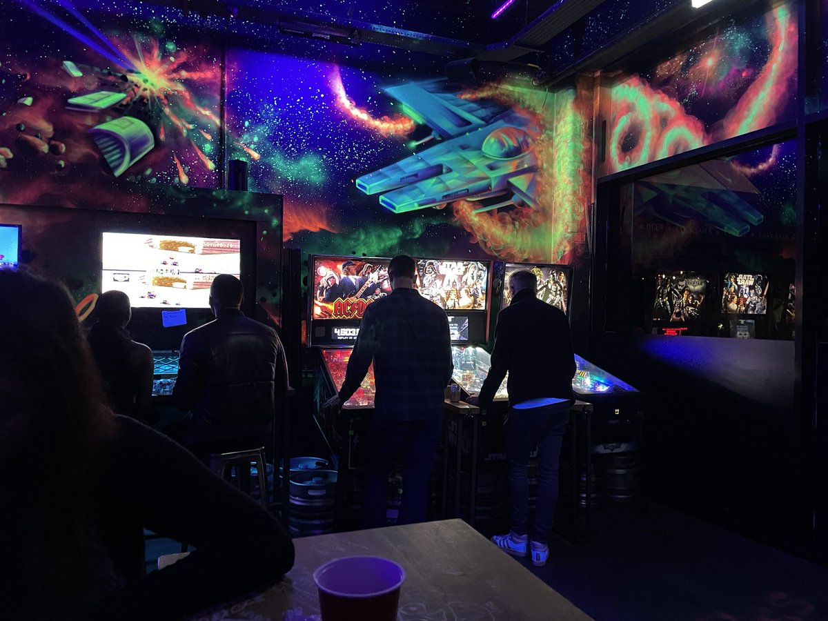 tilleafian's tweet photo. Night out in #Digbeth #Birmingham at a theme bar NQ64 , great idea very expensive drinks though. https://t.co/55AyEjFTP5