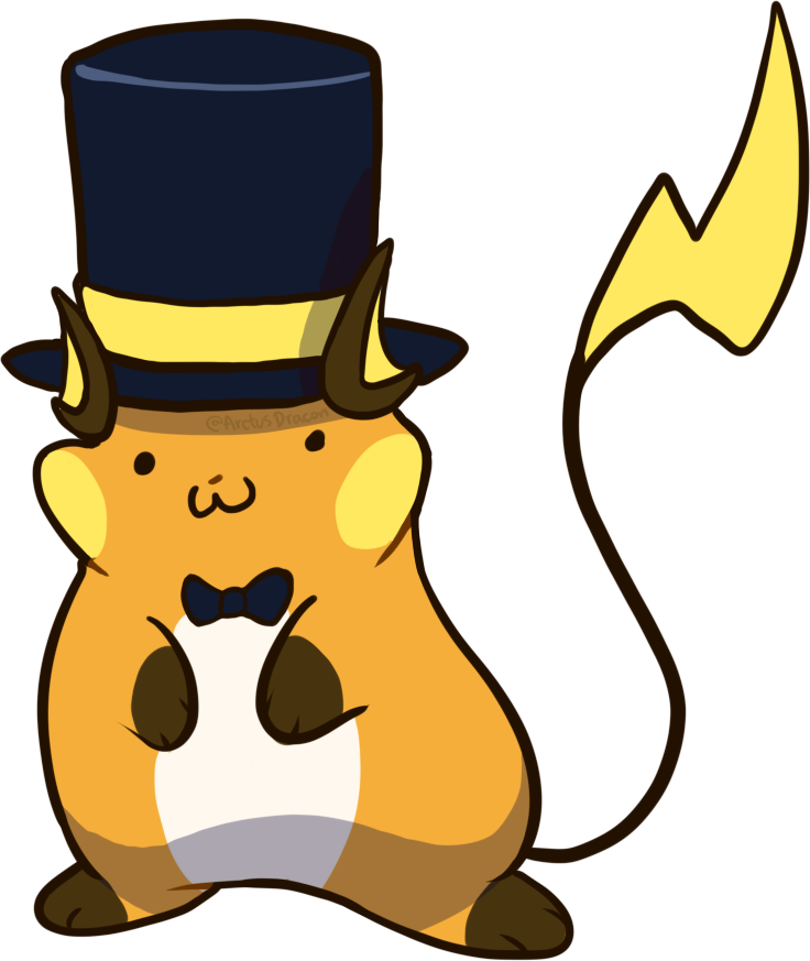 arctisaph's tweet photo. I like Raichu. Here's one with a top hat. https://t.co/X5MVi83rRA