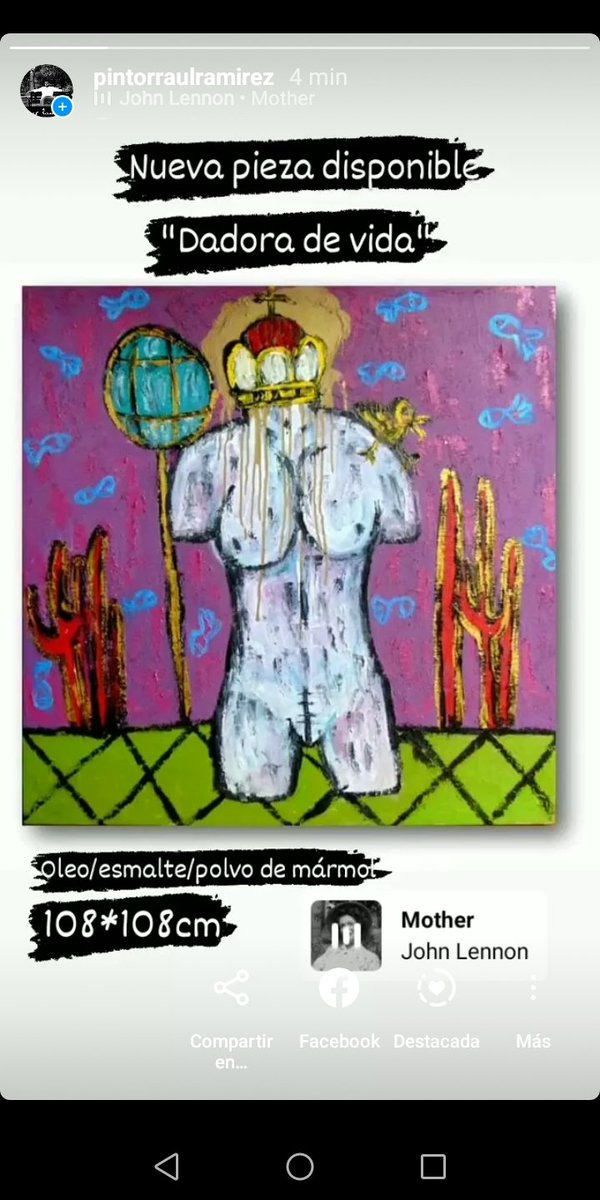 RaulRamirezart's tweet photo. "Dadora de vida"
oleo, esmalte y polvo de marmol sobre loneta
medidas 108x108cm 
conoce nuestra obra disponible 
https://t.co/szFxtMcdA5

#maniqui #arte #oleo #raulramirez #nuevo #arteoaxaqueño #artemexicano #loveart #coleccion #coleccionismo #awesome #mexicanart #oaxaca #Mexico https://t.co/srsFzQfC36
