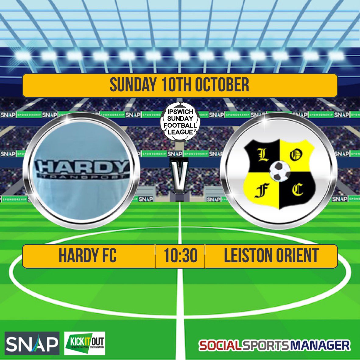 After a week off due to a Covid call off we face <a href="/LeistonOrientFC/">Leiston Orient FC</a> at the home , kick off at 10:30

#hardysss #upem
