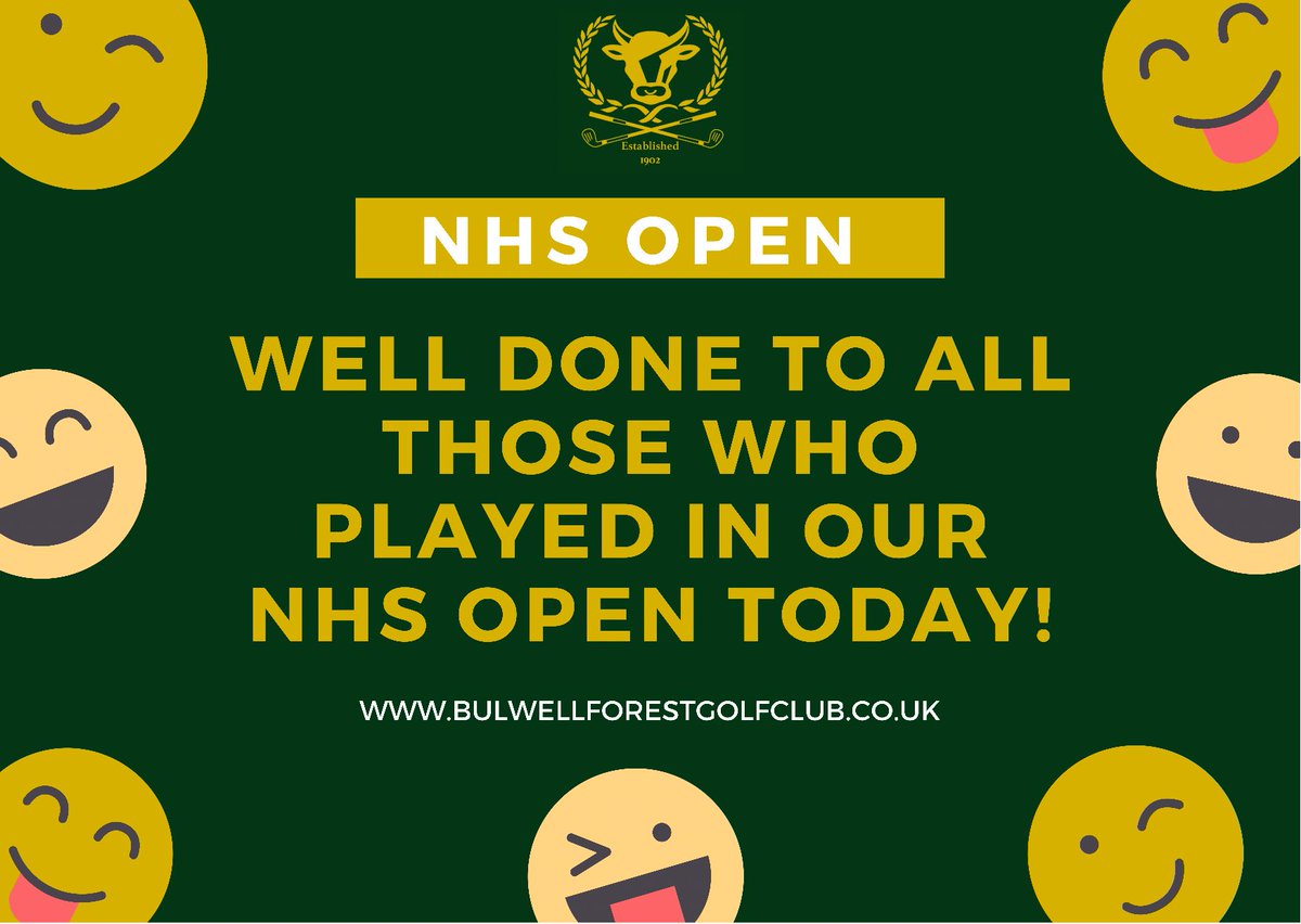 bulwellforestgc's tweet photo. A big thank you to everyone who took part in our NHS Open today! 👏🏼🏌🏼♂️
#bulwellforestgolfclub #nhsopen https://t.co/Ib5q8F9pdK