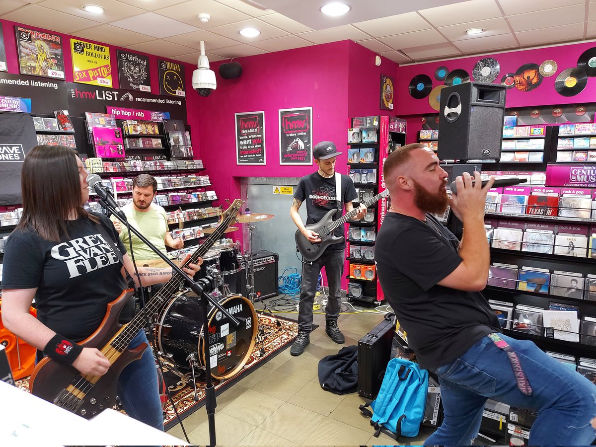 Great Big "Thankyou!!" to <a href="/Braveonesband/">Brave Ones</a> for a barnstorming setlist this afternoon. 🤘🤘

If you missed them you can catch them again as part of our #hmvliveandlocal Halloween event at The Railway Hotel on Sat 30th October 🎃 🎃 🎃