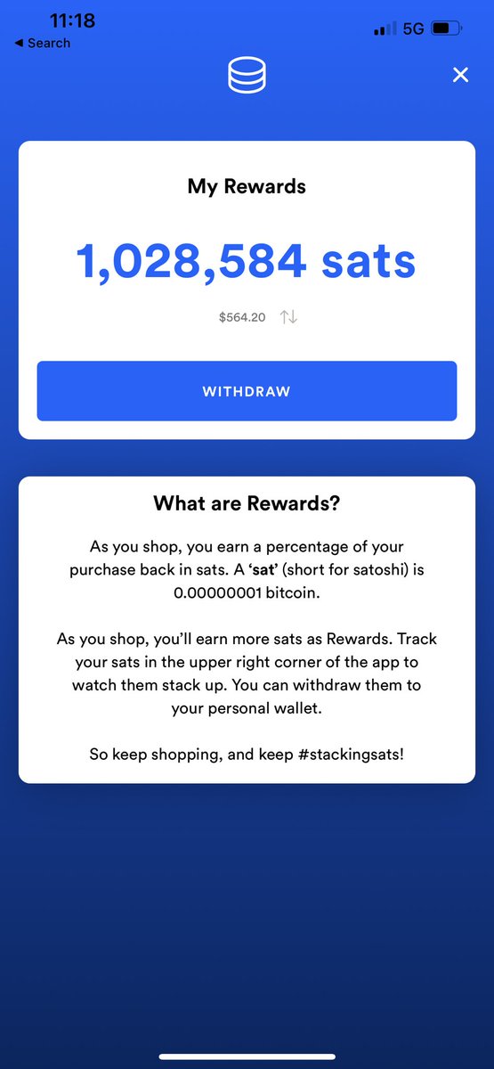 instacart30's tweet photo. Gotta love stacking sats daily. Just made the 1m sat club with @fold_app! Also, the #satsymbol rules y’all. https://t.co/olUmG8k0qL