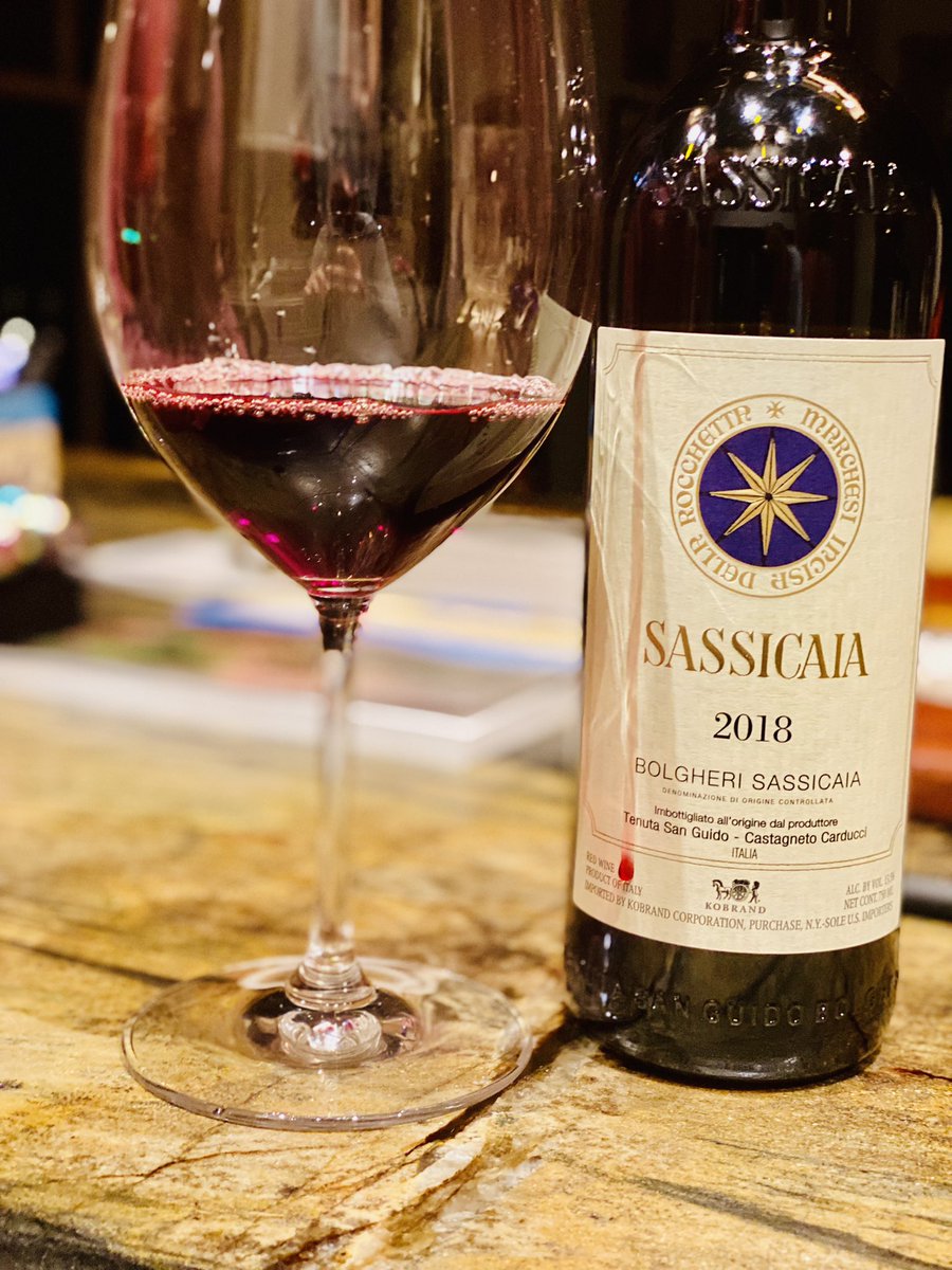 Super Tuscan Sassicaia 2018. An incredible wine for this weekend! #bolgheri