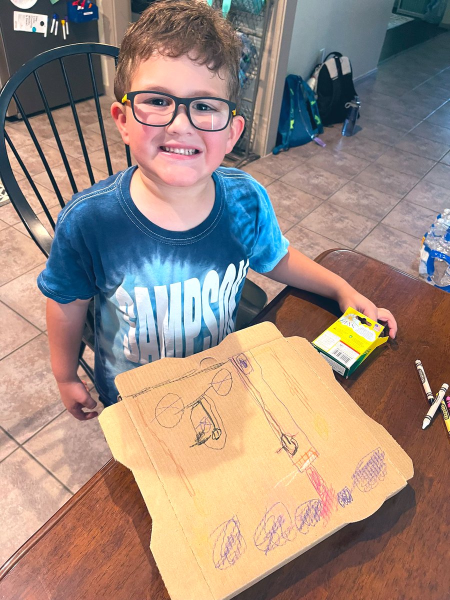 I absolutely LOVE this fundraiser that <a href="/SampsonPTO/">Sampson PTO</a> does!!! Jackson came straight home to decorate his <a href="/PapaJohns/">Papa Johns</a> pizza box and can’t WAIT for spirit night next week to have our pizza delivered in it! <a href="/SampsonElem/">Sampson Elementary</a> <a href="/KinderSampson/">SampsonKinder</a> <a href="/CyFairISD/">Cypress-Fairbanks ISD</a> #CFISDspirit #sampsonstrong