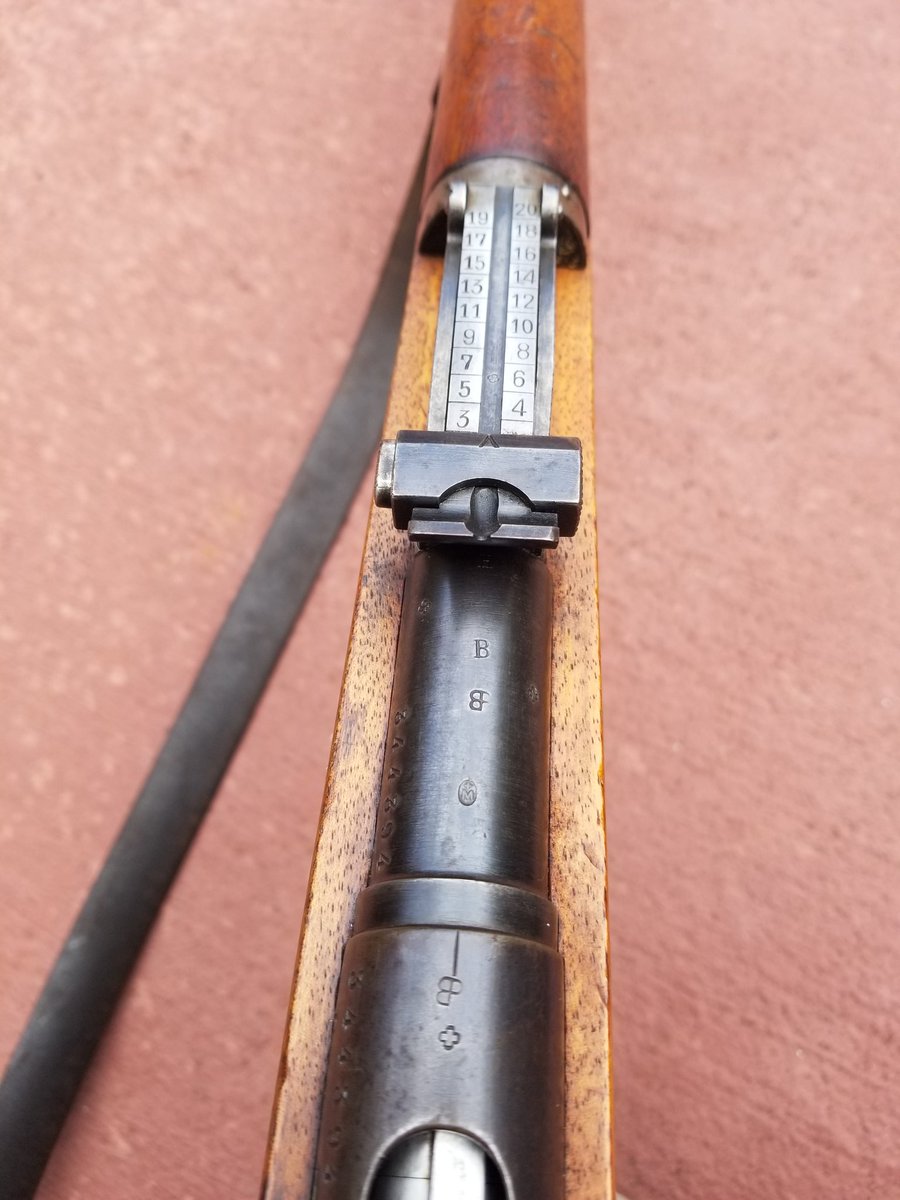 LutherSchaffer's tweet photo. Picked up a Swiss 1896/11! Such a smooth action to run, and this one is in great shape for a rifle made 110 years ago! This being a 96/11, means it was made from a 1889/96, but updated to the M1911 pattern, so has some very subtle hints of it being the older pattern inside it! (1 https://t.co/jn2ce4HcAB