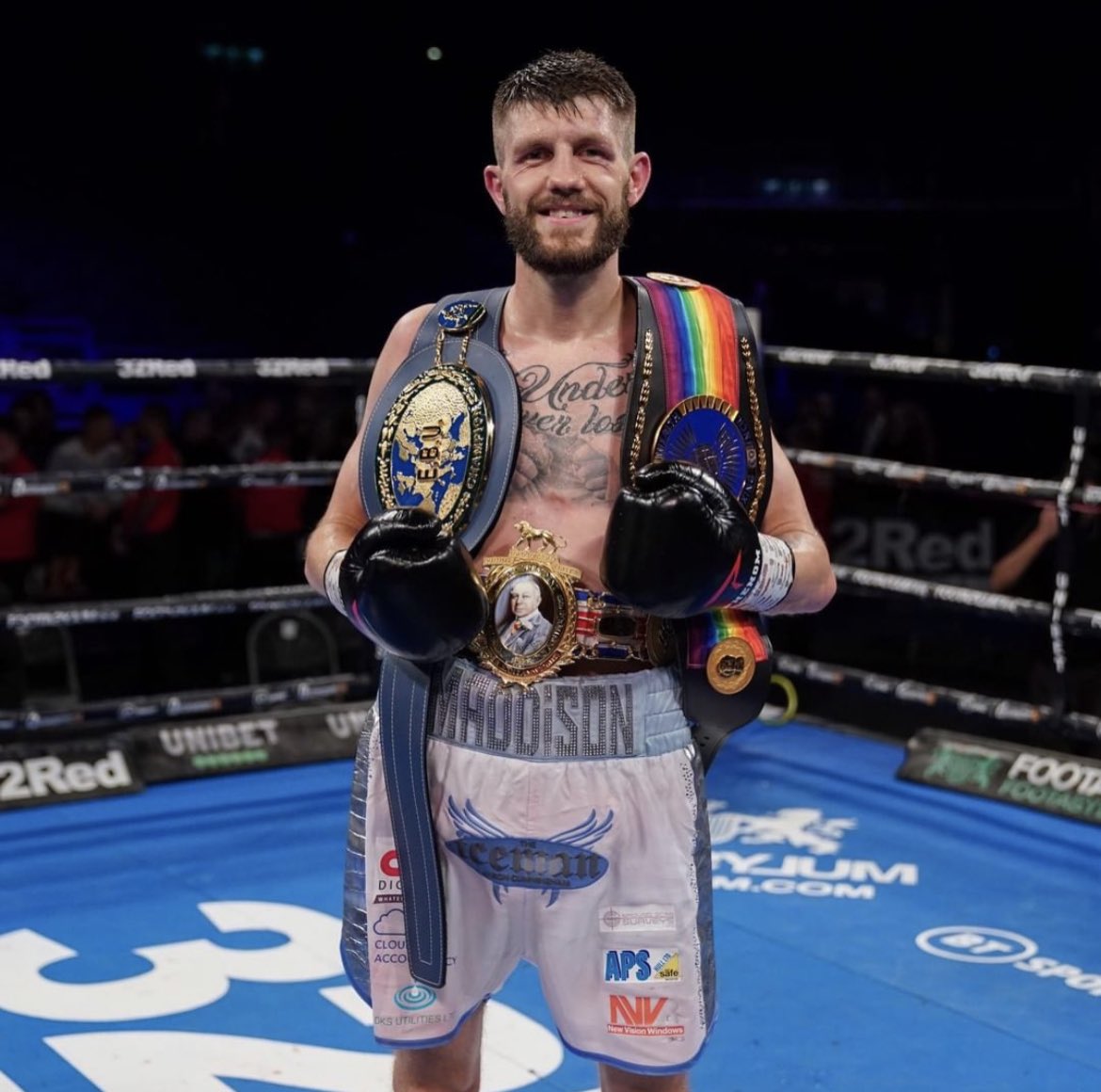PointOne_mgmt's tweet photo. The Underdog Who Never Lost Hope. 

European, British and Commonwealth Super Bantamweight Champion 👑🙌🏽🥊

@JaseCunny89 
#proud #fostercunningham #iceman #doncasterisgreat #doncaster #mediamgmt #prideofdoncaster https://t.co/Y9Lvxw08Gh