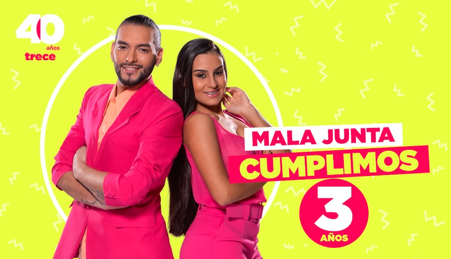 trecepy's tweet photo. 🎉ESTAMOS DE FIESTA🎉
Tu #MalaJunta😎 preferida celebra 3 años🙌 siendo parte de tus noches de sábado🥳

👉Hoy nos acompañan #NadiaFerrira y #Japiaguar para disfrutar de esta celebración🥳

SUMATE esta noche a @krlinho88 y @LuanaCareagaPy desde las 23:00⏰

Por el #Trece📺 https://t.co/jlvfPdH54i