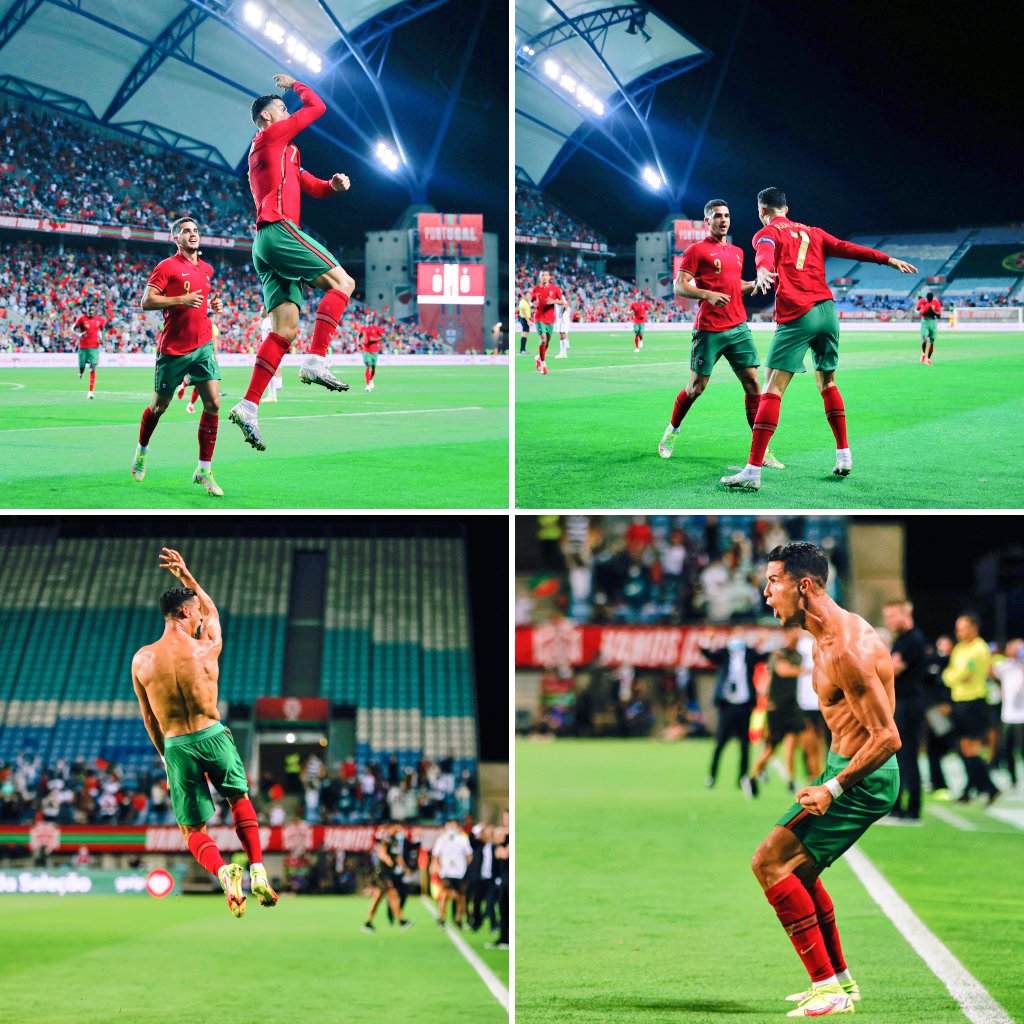 cr7airlines7's tweet photo. ¡OTRO RÉCORD PARA CRISTIANO RONALDO!
El GOAT 🐐 del juego acaba de convertirse en el futbolista que le ha marcado gol a más países. 46 selecciones distintas han recibido gol del mejor futbolista de la historia.
Hombre Récord!!!
#CristianoRonaldo #Portugal #PORQAT https://t.co/Pct0rMqPCM