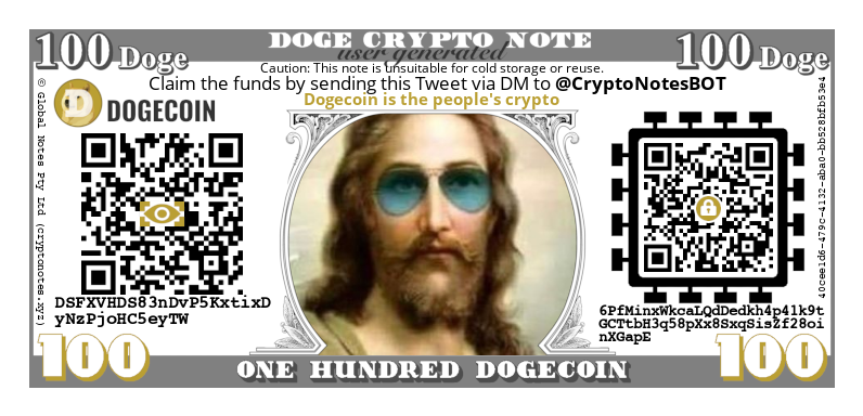 dogecoinjesus's tweet photo. 🙌100 #DOGE going out🙌

1. Follow @dogecoinjesus
2. Retweet pinned tweet
3. Tag 3 friends 👇 https://t.co/zB56lCVCiC