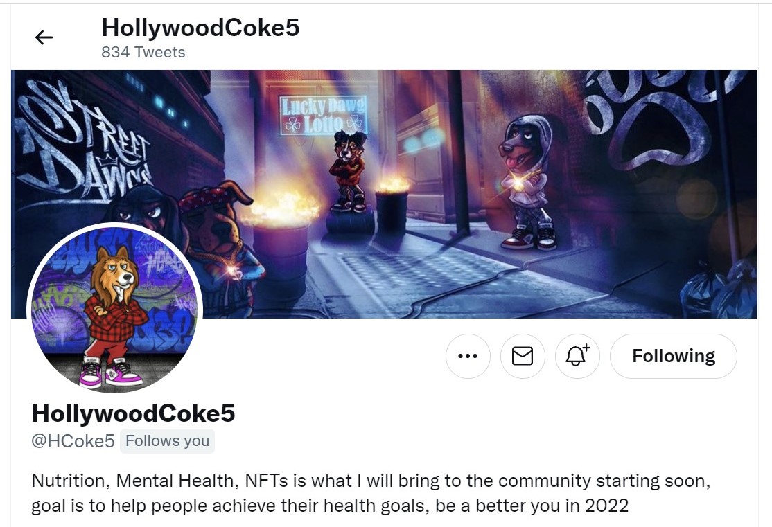 Street Dawg Follow Contest!

Featuring Dawg Owner is <a href="/HCoke5/">HollywoodCoke5🌊</a> 

1⃣ Retweet
2⃣ Follow <a href="/HCoke5/">HollywoodCoke5🌊</a> and <a href="/StreetDawgsNFT/">𝕾𝖙𝖗𝖊𝖊𝖙 𝕯𝖆𝖜𝖌𝖘</a> 
3⃣ Tag 2 friends

$100 in ETH, contest ends in 24 hours
