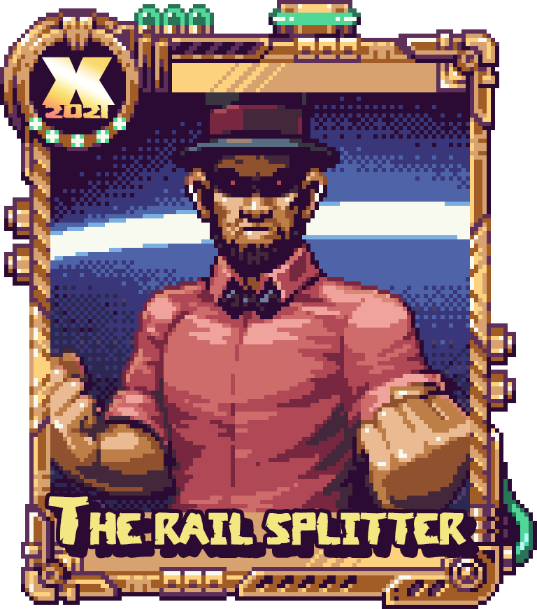 DimensionX_NFT's tweet photo. Here's an evil Abe Lincoln villain card from our NFT card set! Check out our site for more details on the project too! https://t.co/8HPcgdCbHB #NFT #NFTs https://t.co/IjYEaoze8E