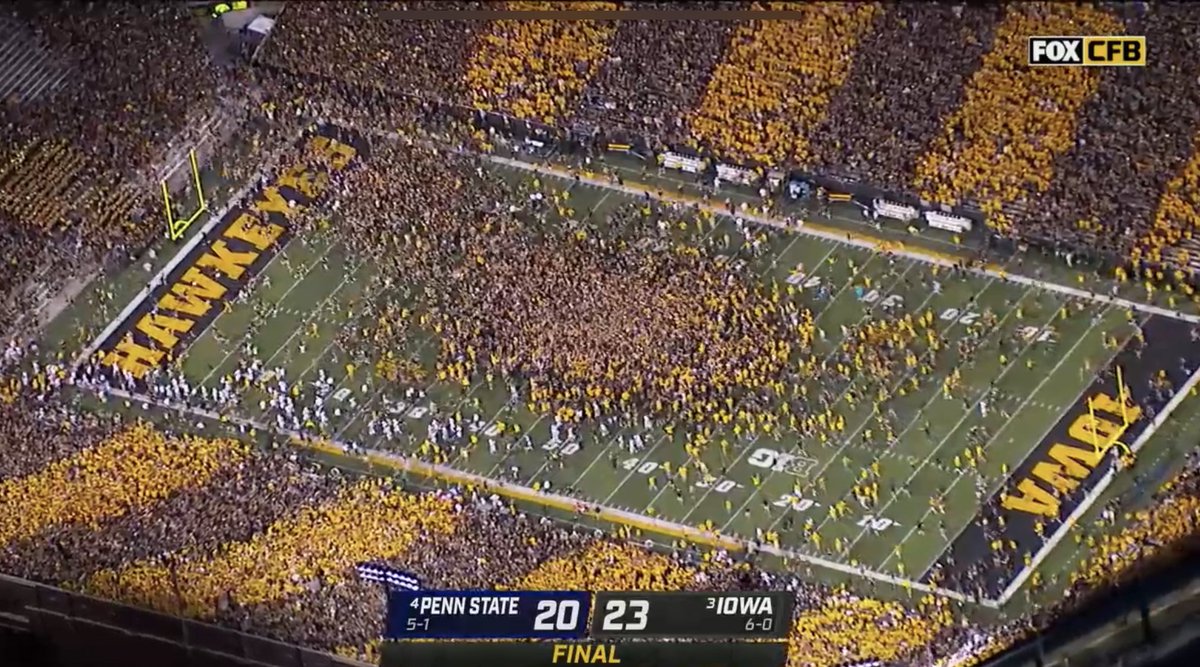 Pickswise's tweet image. IOWA CITY IS GOING CRAZY