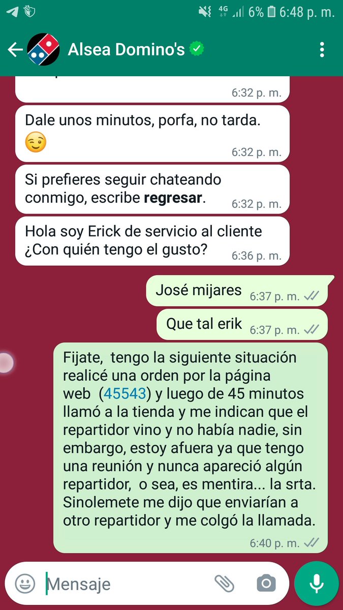 jomijares's tweet photo. @dominosmx está es la atencion que dan a los problemas en dominos https://t.co/jupjHsvO2V