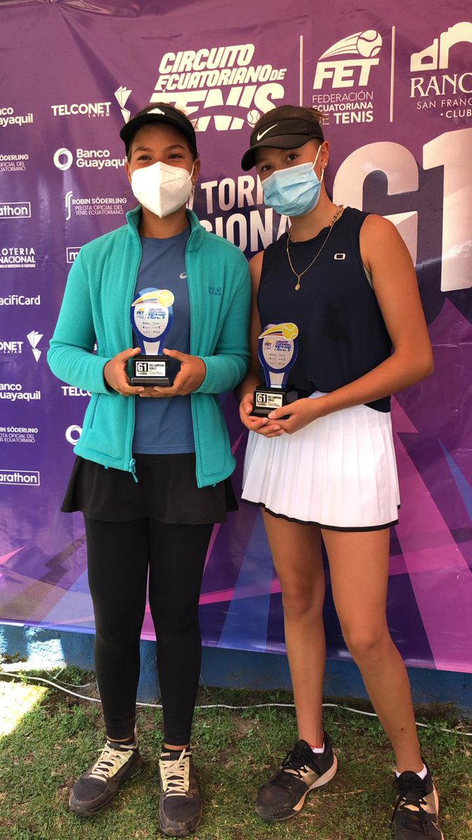 FETenis's tweet photo. IV TORNEO NACIONAL G1
2-10.OCTUBRE/ CLUB RANCHO SAN FRANCISCO

🏆Final dobles 14 años damas (9.octubre)
Manuela Moscoso(PIC)/ María Robles (MAN) a Carolina Guerrero (GUA)/ Simona Viteri (PIC) 6-1, 6-2

@BancoGuayaquil @TelconetLatam @LoteriaNacJBG @marathonsports_ #RobinSoderling https://t.co/1PkpRL4Qof