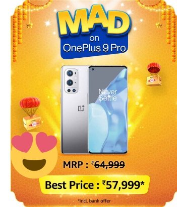 Pankajkr__'s tweet image. Correct Answer  is "OnePlus 9  Pro " Smartphone
#AmazonMADDealsOnMobiles 
#MADonMobiles 
@91mobiles 
@amazonIN