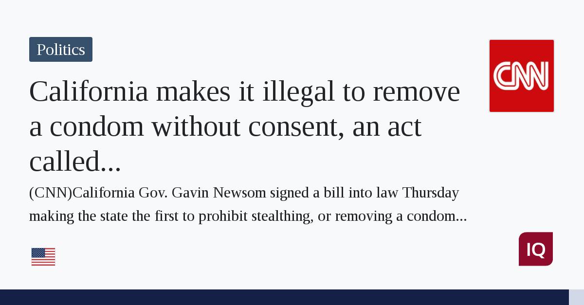 IntimacyKit's tweet image. California makes it illegal to remove a condom without consent, an act called ‘stealthing’ intimacykit.com/california-mak…