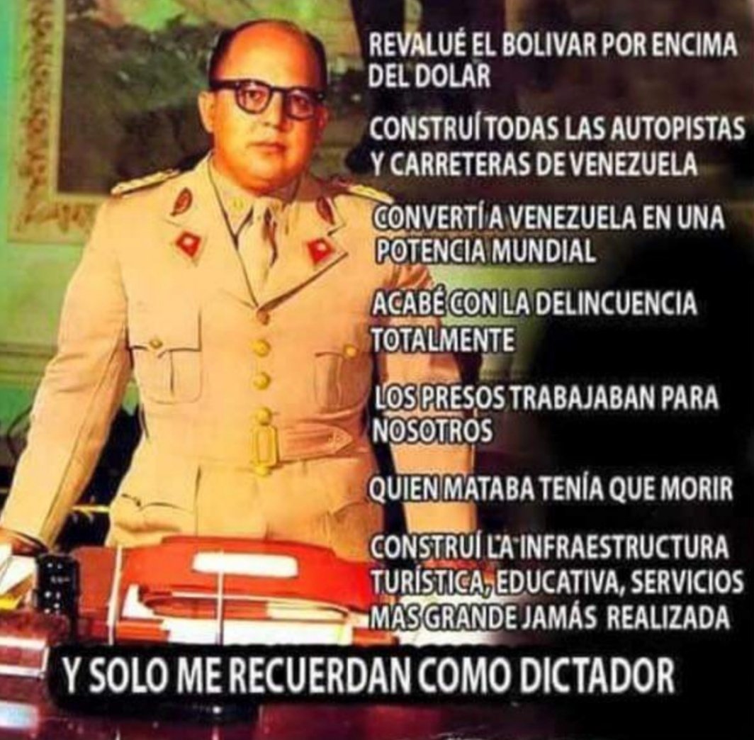 Betta_ET's tweet photo. Y los ingenuos de aquellos buenos tiempos lo llamaban Dictadura! 🤦🏻‍♀️ https://t.co/6lyog9GKzd