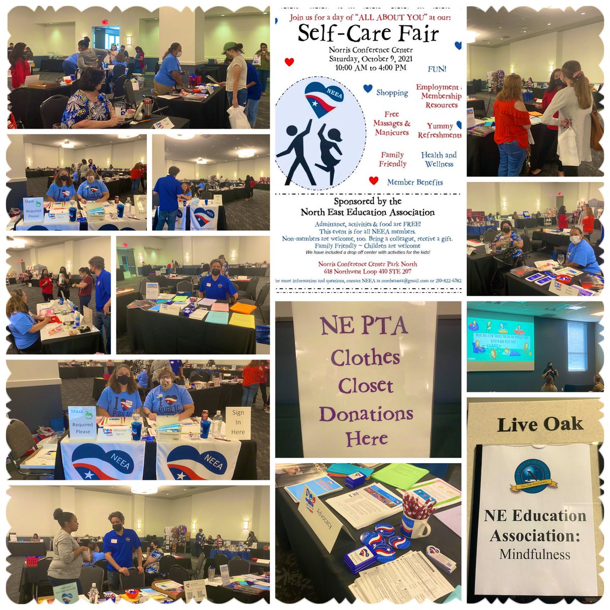 OvidiaMolina's tweet photo. Happening NOW! @NEEA_TSTA is having today…helping our educators make time for self-care AND get information about their #Union, #EducatorRights, #MemberBenefits and family friendly! #TeamTSTA members in #SanAntonio…there’s still time to stop by and bring an educator friend. #1u https://t.co/DL712sPZax