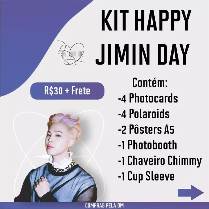 lovemyselfstore's tweet photo. 💜 KIT HAPPY JIMIN DAY FANMADE 💜
💰R$30,00 
📦R$12 Frete Registrado (Curitiba-Pr e região entregamos pessoalmente)
Contém: 
-4 Photocards -4 Polaroids -2 Pôsters A5-1 Photobooth -1 Chaveiro Chimmy -1 Cup Sleeve
+ BRINDES 
#papelariakpop #papelariakpopbr #fanmadebrasil https://t.co/wno0zEC9EW
