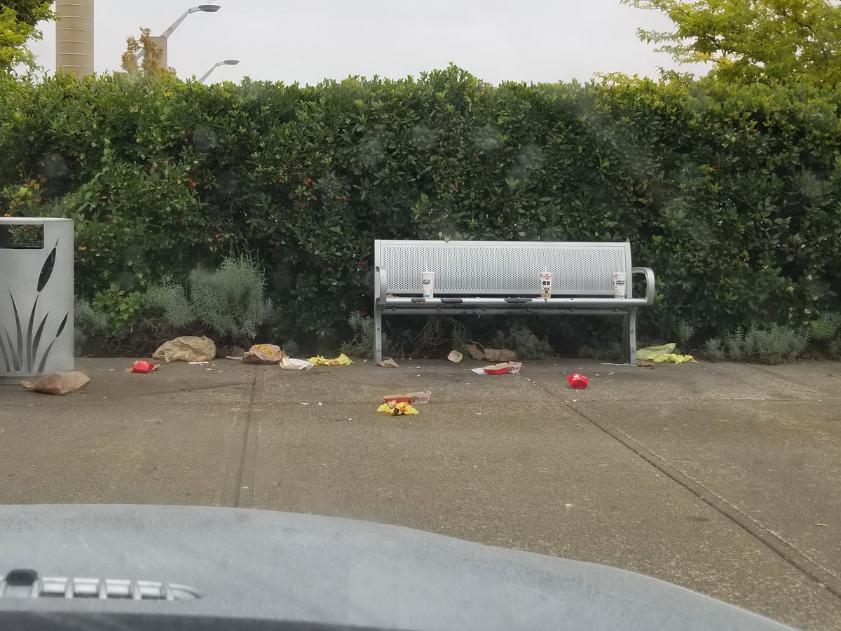 thedulmage's tweet photo. #McDonalds, I know it's not your fault, but this bench at #MarketCrossing, Burnaby, could use some TLC https://t.co/WwO7MiTN2y