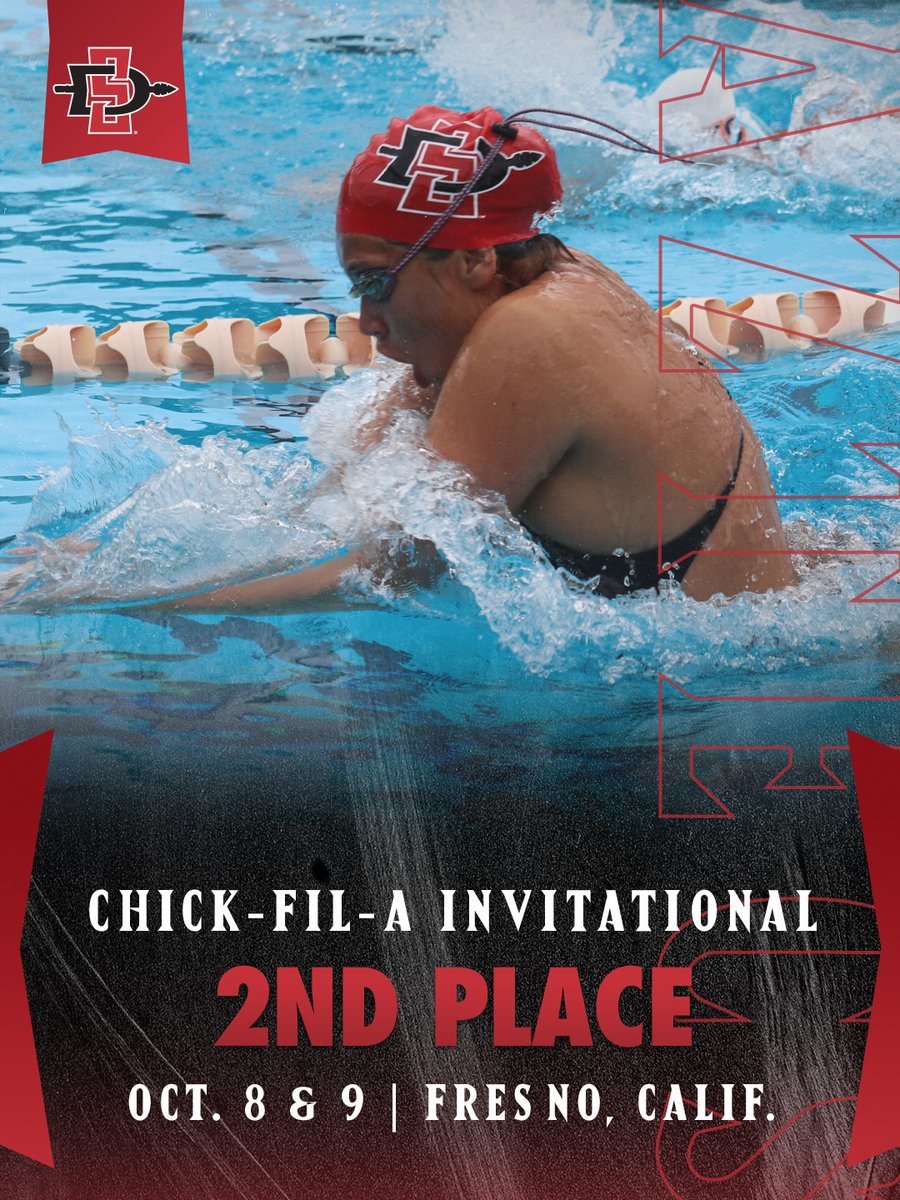 AztecSwimDive's tweet photo. We finished in 2nd at the Chick-Fil-A Invite, holding off UCLA. The day was highlighted by wins in the 200 Breast (Klara Thormalm) &amp; in the 400 Free Relay. #GoAztecs https://t.co/VCsLR38wBS
