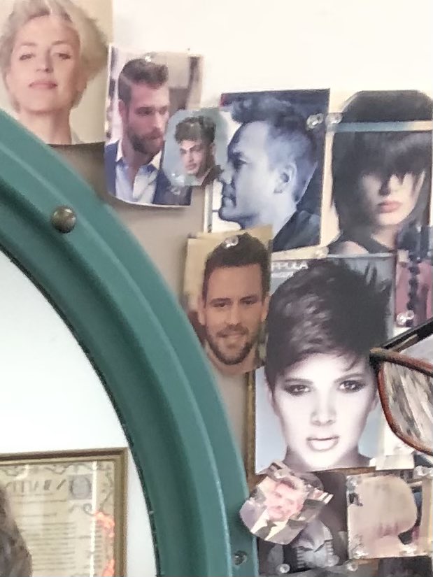 My mother took my toddler to an old school barber shop for his haircut. Will he come home looking like @viallnicholas28 ? #Bachelorinthemaking
