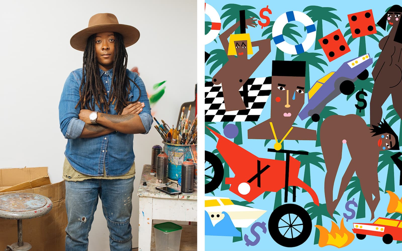 Nina Chanel Abney: Seized the Imagination on artnet