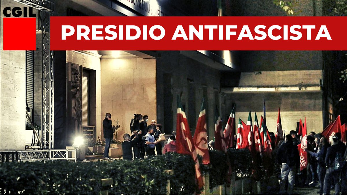 Noi ai fascisti rispondiamo così: domani tutte le nostre sedi saranno aperte e davanti alla #Cgil nazionale si terrà un presidio democratico. 
Appuntamento a partire dalle 10 e in diretta su collettiva.it