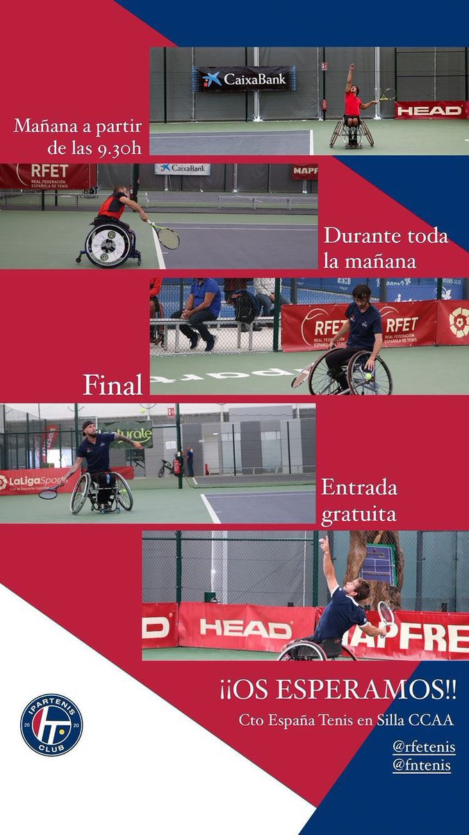 🎾ODJ | Cto de España de Tenis en Silla CCAA

Entrada gratuita - ¡Os esperamos! 

<a href="/RFETenis/">Tenis España</a> 
<a href="/FNTenis/">FNT. Federación Navarra de Tenis</a>