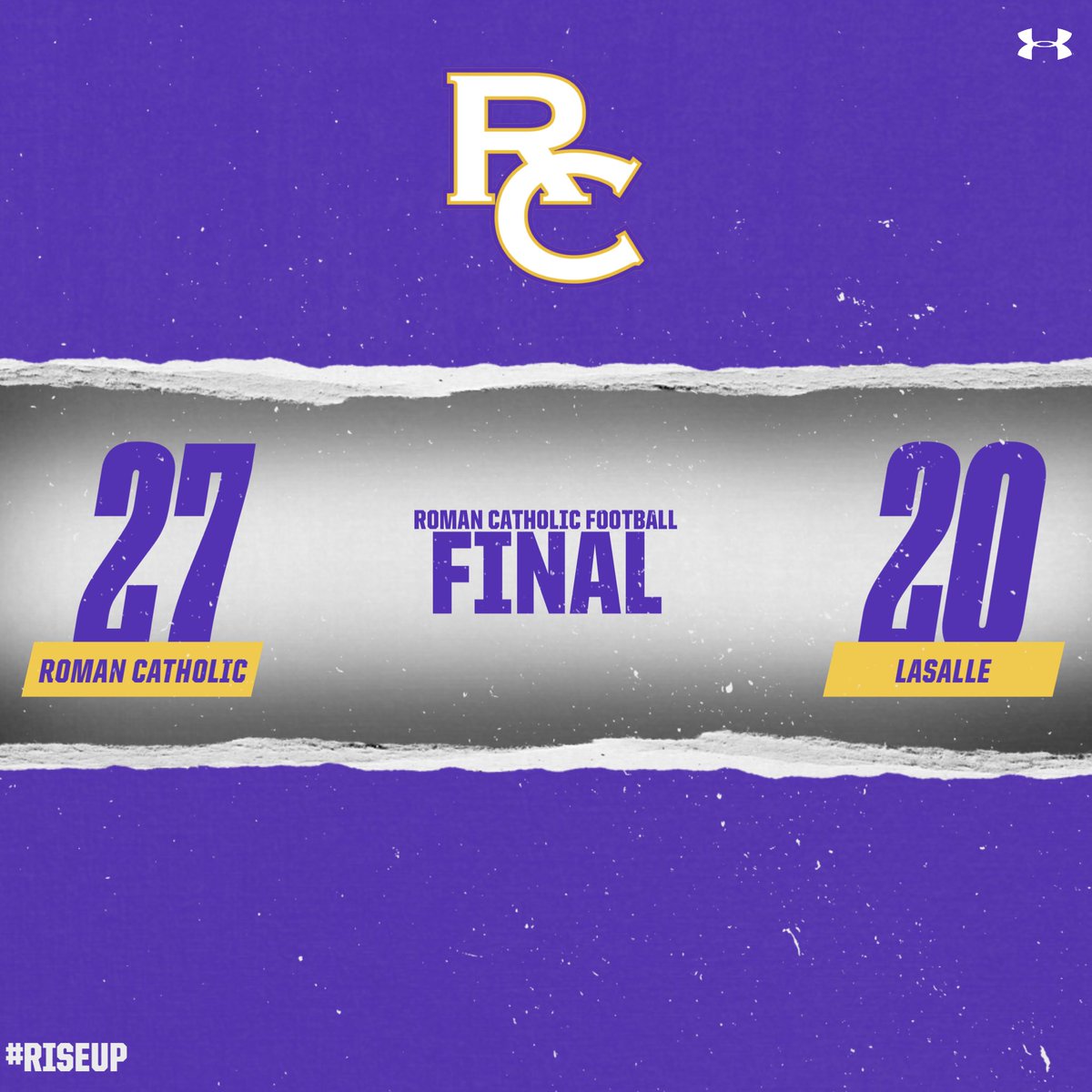 So dang proud of this team! Great win over a great Lasalle program. #RiseUp💜💛