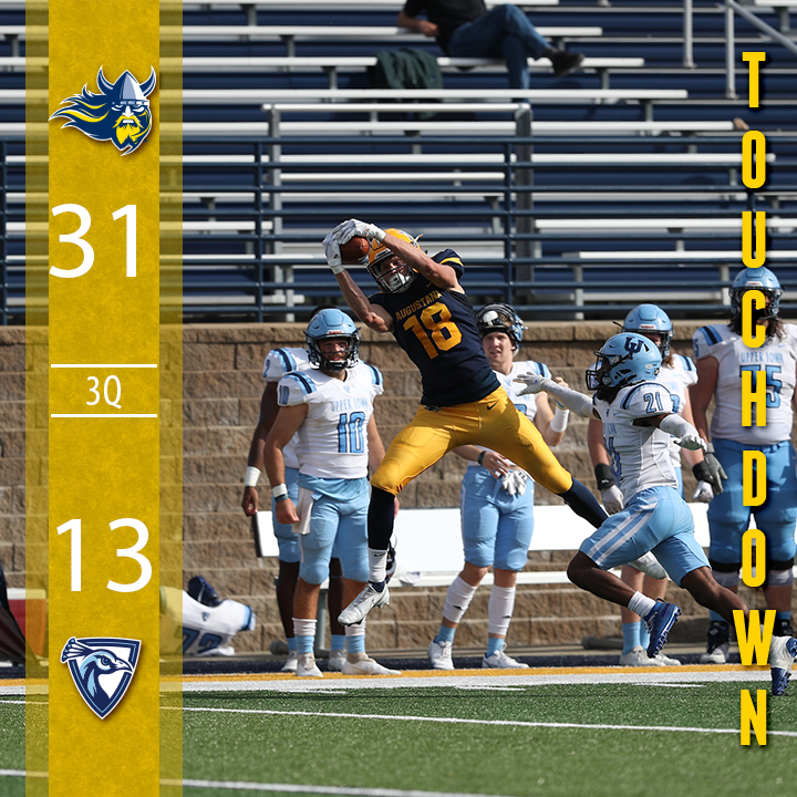AugieFB's tweet photo. TOUCHDOWN! That's the third TD of the game for @seanjeromeengel  and it's 31-13 us. ⚔️ 

Follow along ➡️ https://t.co/T16qlXmU2f

#BeTheRock | #BuildingChampions https://t.co/DU7hY6eRKb