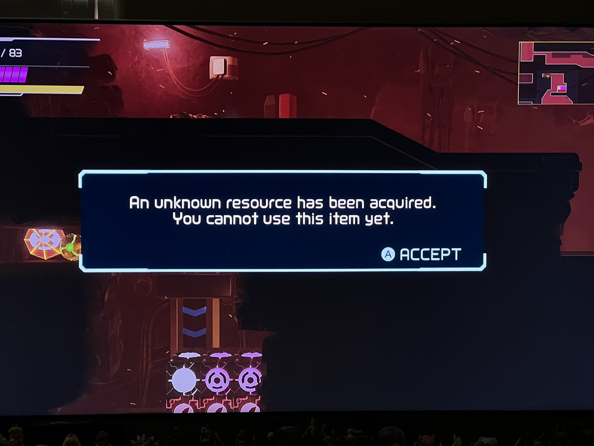 jakthebomb's tweet photo. Tried to sequence break #MetroidDread by getting #powerbombs early devs must hate speed runners. https://t.co/IDkEfcVa6R