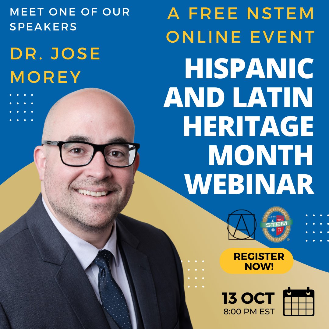 Join us on Wednesday, October 13 for a free @NSTEMHS online event for this year's Hispanic Heritage Month!

docs.google.com/forms/d/e/1FAI…

#HHM #hispanicheritagemonth #adastramedia #latinoowned #STEM #STEAM #diversityinSTEAM #diversityinSTEM #hispanic #latino