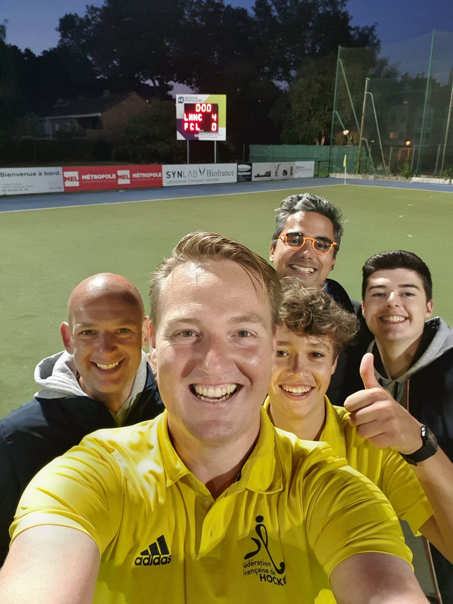CoenvB's tweet photo. What a great #experience to #umpire in #France 🇨🇵 @LilleHockeyClub vs @LyonHockeyClub today together with the 17yo umpire #talent @FF_Hockey #GaspardGuenole 💯💪#LetsGo #future #fun #lille #hockey #fluitenisleuk @eurohockeyorg @FIH_Hockey @self_pass @FIH_Academy https://t.co/3egrADXEET