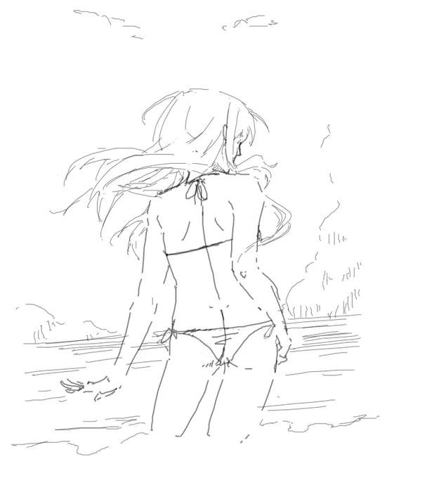 昨日の絵チャでお尻から描くって条件でやったやつ 