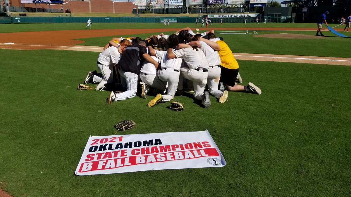 IWasAtTheGame's tweet photo. After the final pitch, celebration on the field, getting the hardware and taking the State Championship team photo… there’s one more thing for the Tigers #OKPreps from ROFF. https://t.co/QF7y2ykRsH