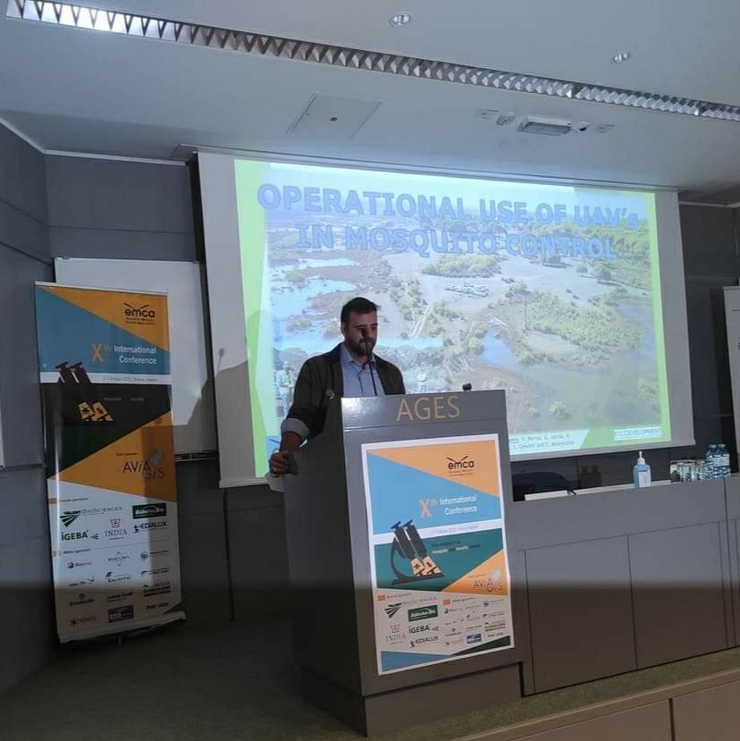 NikosKelemenis's tweet photo. Proud to participate #EMCAVienna21  conference, presenting #drones use for 🦟 #mosquitocontrol  🇬🇷#ecodevelopment🇬🇷 #djiagras https://t.co/LwgLiVgMUR