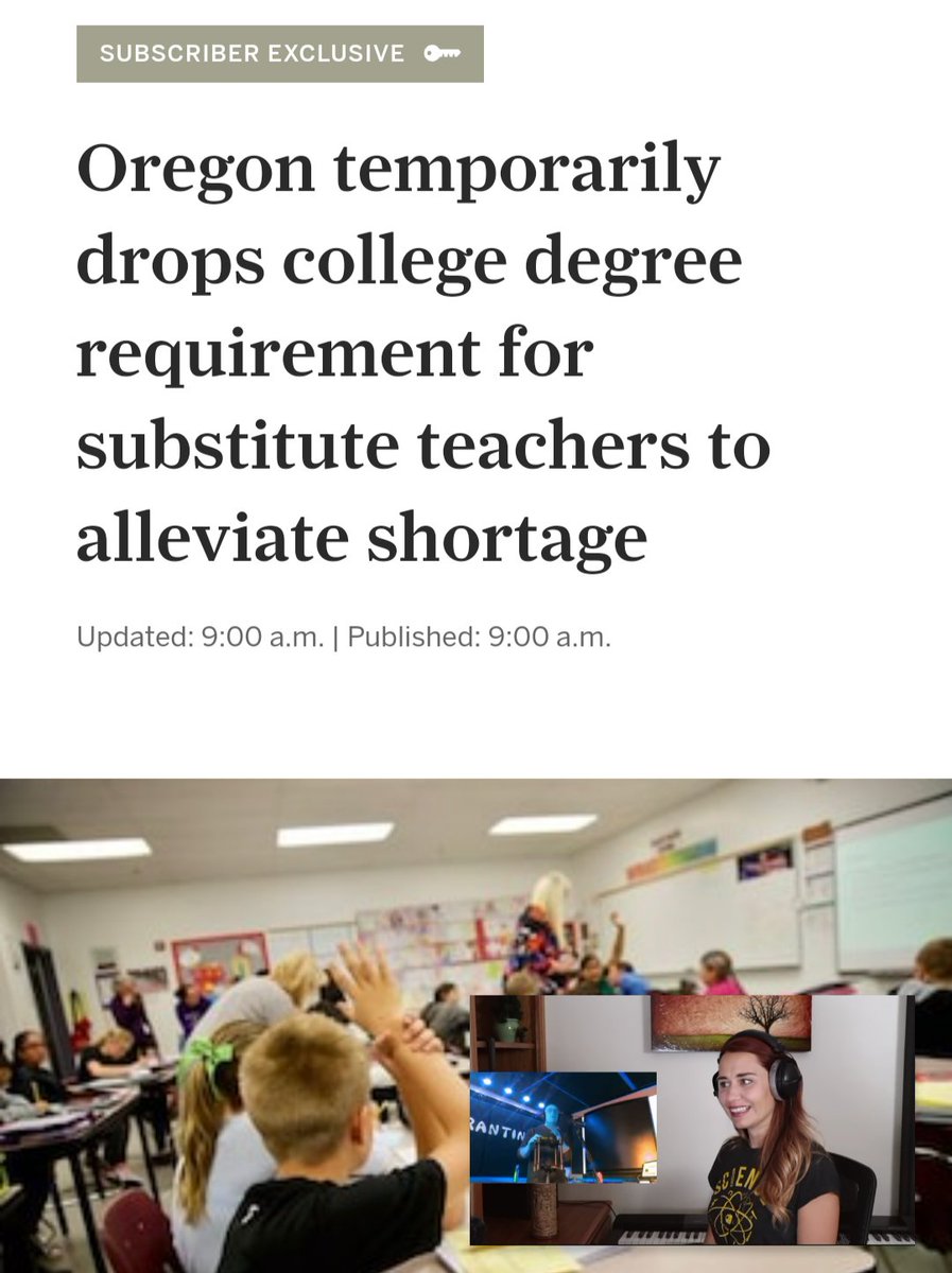 TheWeirdTeacher's tweet photo. It is absolutely 100% safe for teachers and students to be in school right now, and, in fact, school is vital for children because we're trying to make up for learning loss. 
Unrelated- We will put any warm body in front of your kids.
https://t.co/GvCR9bSPQv https://t.co/8nBgtp9SfV